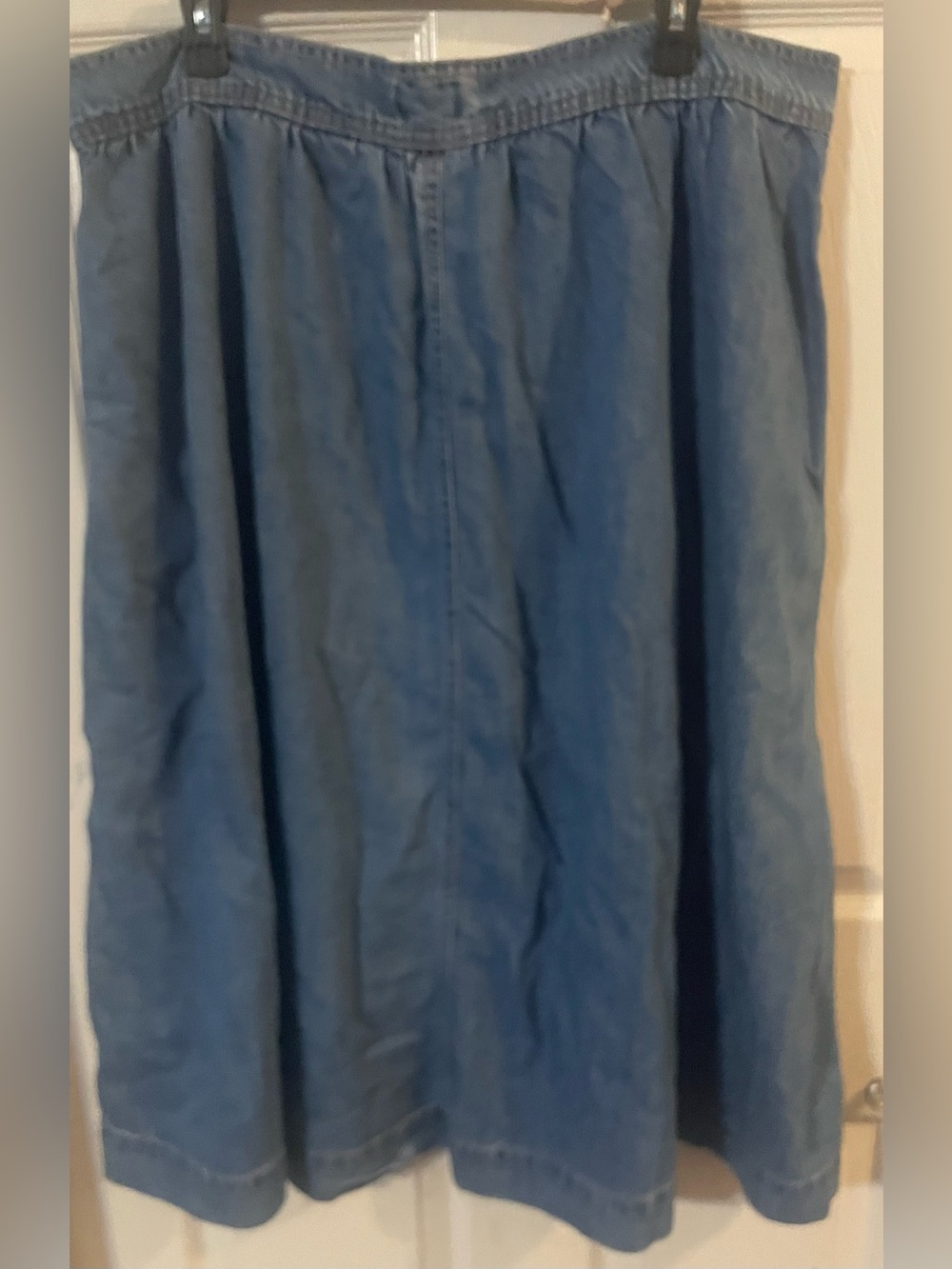 NWT Time and Tru Denim Midi Skirt XL 16-18 Button Front A-Line Medium Wash - Picture 9 of 9
